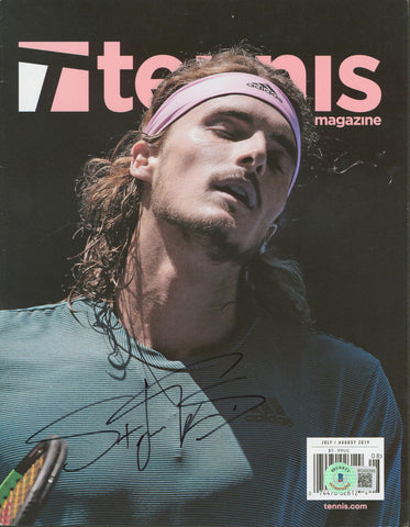 Stefanos Tsitsipas Authentic Signed Tennis Magazine Cover BAS #BG82295