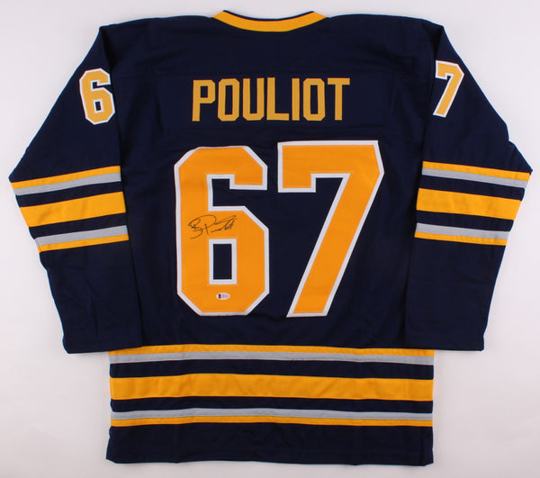 Benoit Pouliot Signed Buffalo Sabres Jersey (Beckett) NHL Career 2006-2018 / L.W