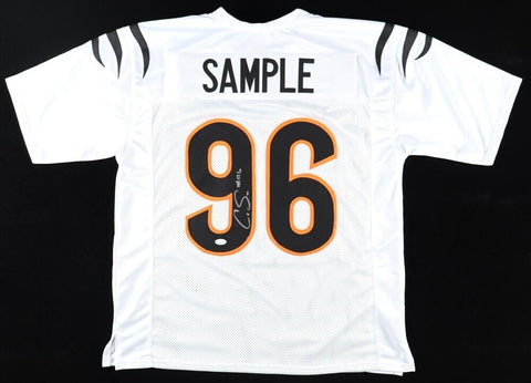 Cam Sample Signed Cincinnati Bengals Jersey (JSA) 2021 4th Rnd Pk/ Defensive End