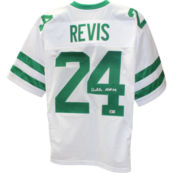 Darrelle Revis Autographed Pro Style White XL Jersey Beckett Witness 50812