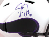 Justin Jefferson Signed Minnesota Vikings Lunar F/S Helmet- Beckett W Hologram