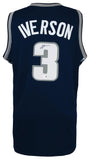 Allen Iverson Signed Navy Custom College Basketball Jersey - (JSA COA)