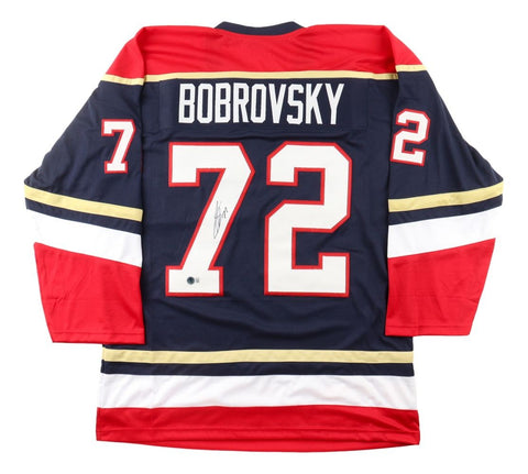 Sergei Bobrovsky Florida Signed Navy Blue Hockey Jersey BAS