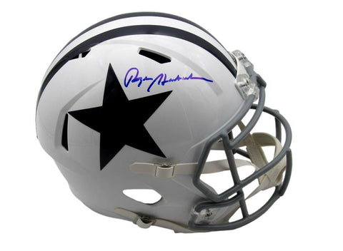 Roger Staubach HOF Autographed Full Size Throwback Replica Helmet Cowboys BAS