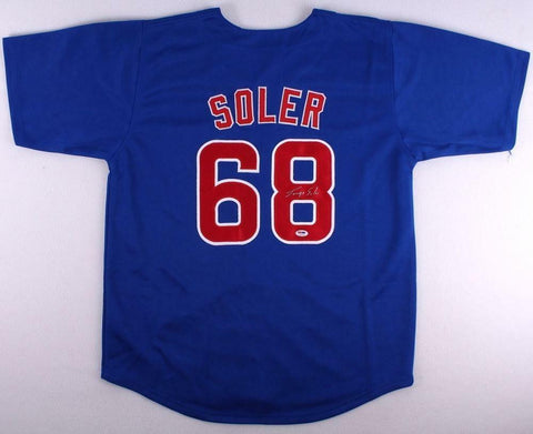 Jorge Soler Signed Cubs Jersey (PSA COA) 2016 World Champion Chicago Outfielder