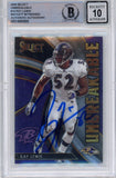 Ray Lewis Autographed 2020 Select Unbreakable #U14 Trading Card BAS Slab 39204