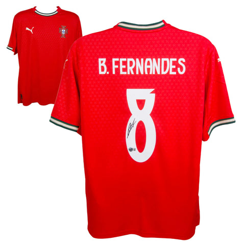 Bruno Fernandes Signed Portugal FC Soccer Jersey #8 with Beckett Witness