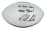 Nick Saban Signed/Inscr 2004 NCAA Champs LSU Logo Football PSA/DNA 205160