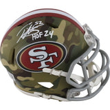 Patrick Willis Signed San Francisco 49ers Camo Mini Helmet HOF Beckett 48964