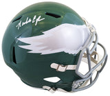 Eagles Randall Cunningham Signed 1974-95 TB F/S Speed Rep Helmet W/ Case BAS Wit