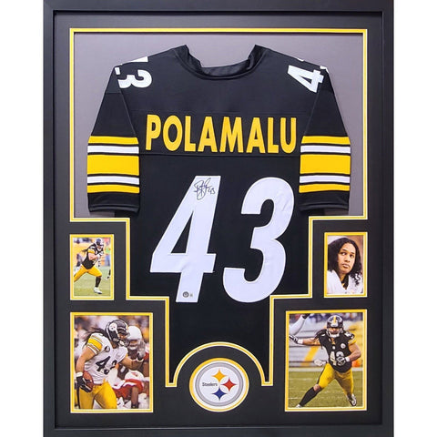Troy Polamalu Autographed Signed Framed Pittsburgh Steelers BG4 Jersey BECKETT