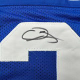 Autographed/Signed Odell Beckham Jr. New York Blue Jersey Beckett BAS COA