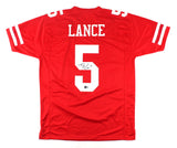 Trey Lance Signed 49ers Red Jersey (Beckett) San Francisco 2021 #1 Draft Pick