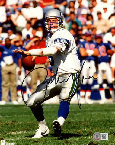 Rick Mirer Autographed/Signed Seattle Seahawks 8x10 Photo Beckett 51108