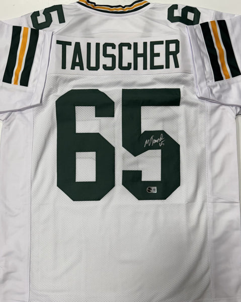 MARK TAUSCHER Signed Replica White Jersey - Green Bay Packers - BAS
