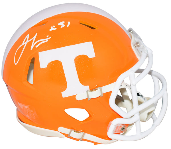 JAMAL LEWIS SIGNED TENNESSEE VOLUNTEERS ORANGE SPEED MINI HELMET BECKETT