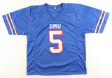 Elijah Roberts Signed SMU Mustangs Jersey (Beckett) Tampa Bay Bucs 2025 Pick /DT