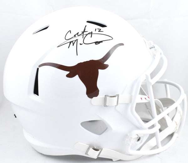 Colt McCoy Autographed Texas Longhorns F/S Speed Helmet - Beckett W Hologram
