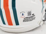 BOB GRIESE AUTOGRAPHED 1972 DOLPHINS THROWBACK WHITE SPEED MINI HELMET BECKETT