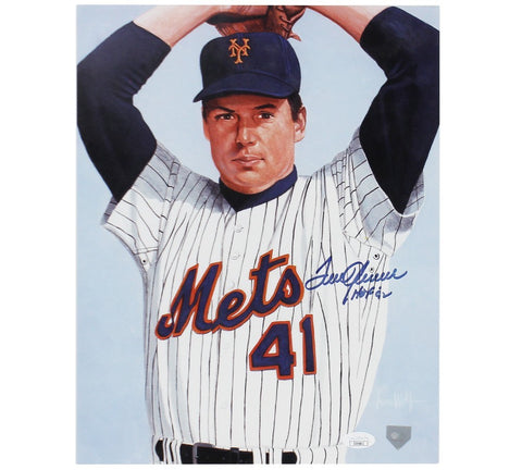 Tom Seaver Signed New York Mets Unframed 11x14 MLB Artwork with "HOF 92" Inscr.