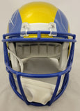 KURT WARNER SIGNED RAMS F/S FLASH SPEED REPLICA HELMET BECKETT QR CODE