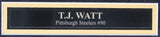 T.J. Watt Autographed 16x20 Photo Pittsburgh Steelers Framed Beckett 212633