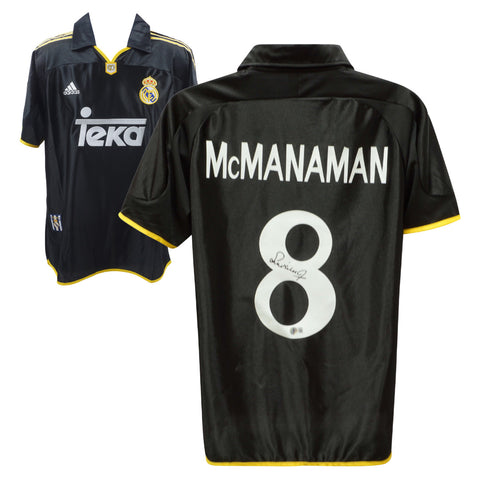 Steve McManaman Signed Real Madrid Away Soccer Jersey #8 with Beckett COA