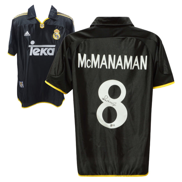 Steve McManaman Signed Real Madrid Away Soccer Jersey #8 with Beckett COA