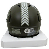 John Elway HOF Signed HOF Salute to Service Mini Helmet Broncos Beckett 200053