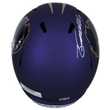 Zay Flowers Autographed Ravens Alternate Full Size Replica Speed Helmet Beckett