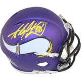 Adrian Peterson Autographed Minnesota Vikings Speed Mini Helmet Beckett 49854