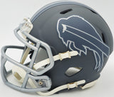 KELLY, THOMAS & REED AUTOGRAPHED BILLS GREATS SLATE MINI HELMET BECKETT 236173