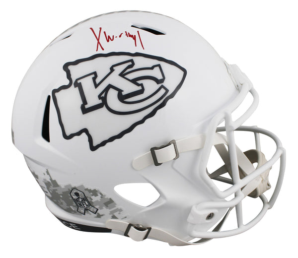 Chiefs Xavier Worthy Signed STS III Full Size Speed Rep Helmet Fanatics