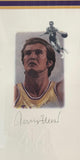 LA Lakers Legends Wilt, West, Magic, Baylor, Kareem 5-Signature Litho PSA LOA