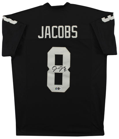 Josh Jacobs Authentic Signed Black Pro Style #8 Jersey BAS Witnessed