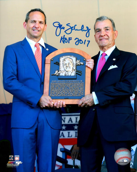 Braves JOHN SCHUERHOLZ Signed 8x10 Photo #3 AUTO w/ "HOF 2017" - Royals WS Champ