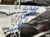 Roger Maris Autographed 61 Home Run Season - 26x17 Framed Presentation JSA LOA