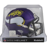 Adrian Peterson Autographed Minnesota Vikings Speed Mini Helmet Beckett 49854