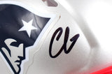 Christian Gonzalez Autographed Patriots Speed Mini Helmet-Beckett W Hologram