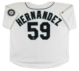 Mariners Felix Hernandez Signed White Russell Athletic Rookie #59 Jersey BAS