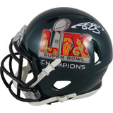 AJ Brown Autographed/Signed Philadelphia Eagles SB LIX Mini Helmet Beckett 50201