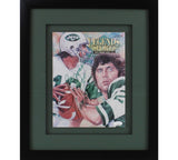 Joe Namath Signed New York Jets Framed Legends Sports NFL Magazine w/ "Broadway"