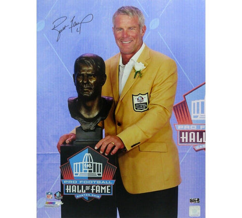 Brett Favre Signed Green Bay Packers Hall of Fame Speech 16x20 Photo
