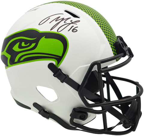 TYLER LOCKETT AUTOGRAPHED SEAHAWKS LUNAR ECLIPSE FULL SIZE HELMET MCS 236382