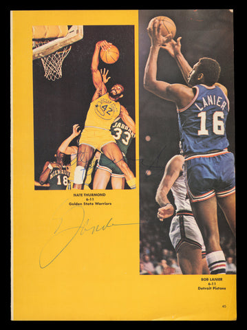 Bob Lanier & Nate Thurmond Autographed Signed 8x11 Magazine Photo SKU #237749