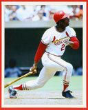 Lou Brock Signed St. Louis Cardinals 35x43 Framed Jersey (JSA) 6xAll Star L F