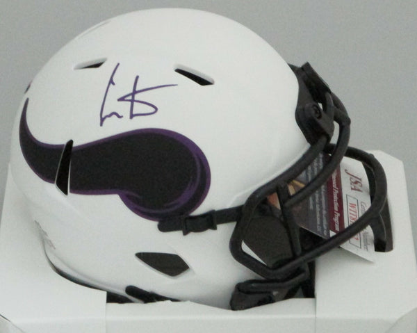 Vikings Hall of Famer CRIS CARTER Signed Riddell LUNAR Mini Helmet AUTO - JSA