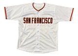 Orlando Cepeda San Francisco Signed White Baseball Jersey BAS