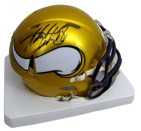 Adrian Peterson Autographed Mini Speed Flash Football Helmet Vikings Beckett