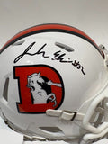 Jonah Elliss Autographed Denver Broncos Snowcapped Mini Helmet -- BAS COA